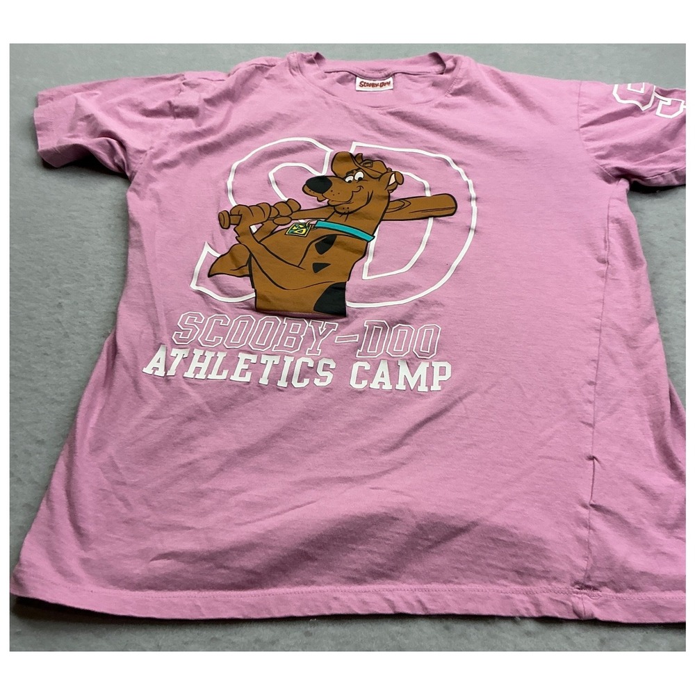 Cotton On Scooby-Doo Athletics Camp Pink Graphic‎ T-Shirt XXS Relaxed Boyfriend